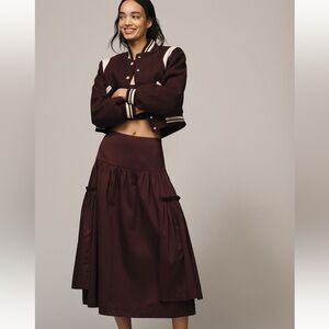 DAMSON MADDER BERTA MIDI SKIRT - PURPLE